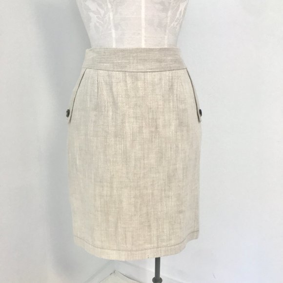 Jenni Kayne Silk Linen Pencil Skirt - Picture 7 of 11